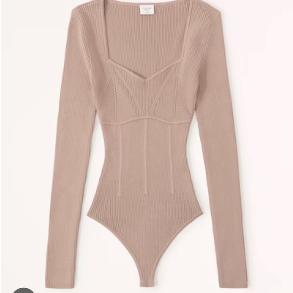 Abercrombie & Fitch Corset Sweetheart Sweater Bodysuit - New with Tags